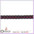 Charming High Quality Black and Red Mixed Narrow Lace